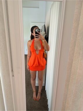 Bright Orange Mini Dress